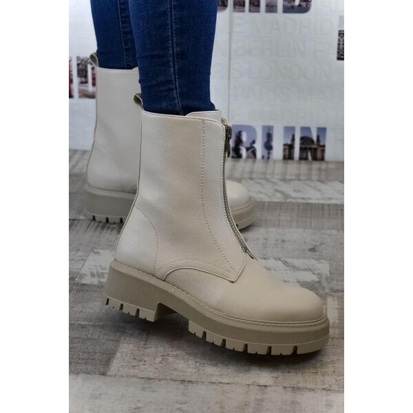 JOHN-C Dámske béžové čižmy DIAZ 29724095