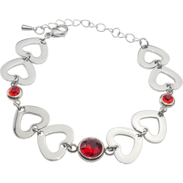 Alexis Marten Náramok dámsky srdiečka - červený 66888910