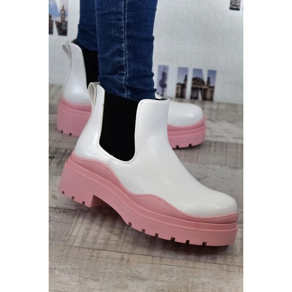 JOHN-C Dámske biele členkové čižmy MARTY 29760747