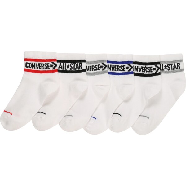 CONVERSE Ponožky modrá / sivá / červená / čierna / biela 50945261