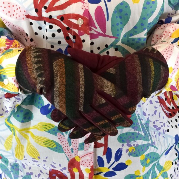 JOHN-C Dámske bordové rukavice LUJZA 43590991