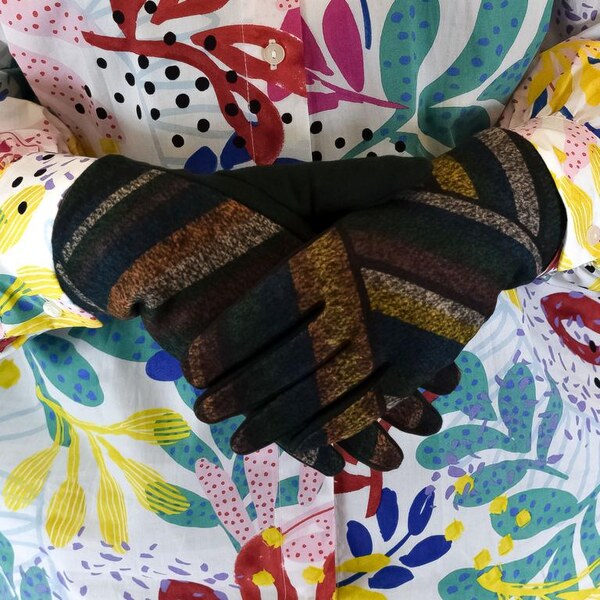 JOHN-C Dámske tmavozelené rukavice LUJZA 43590993