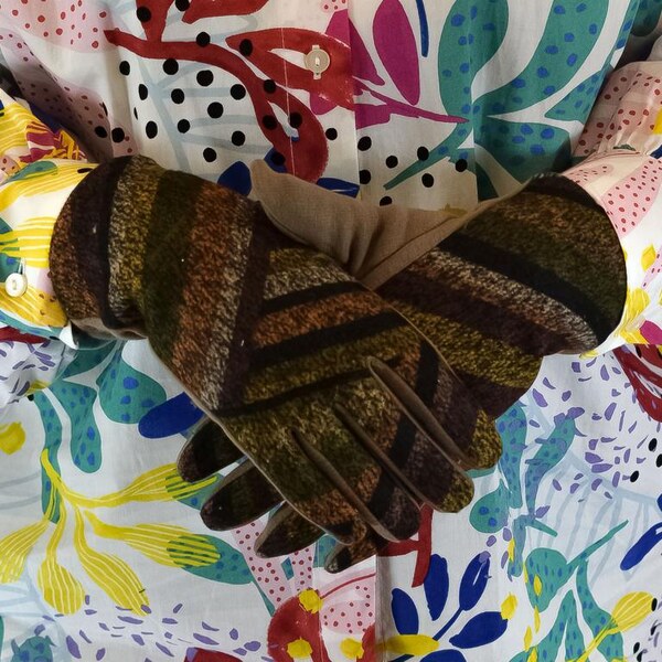 JOHN-C Dámske hnedé rukavice LUJZA 43590994