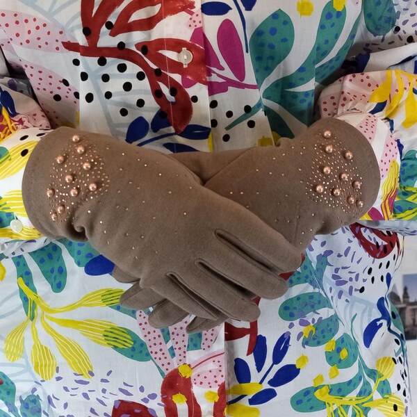 JOHN-C Dámske hnedé rukavice MIRIAM 29793361