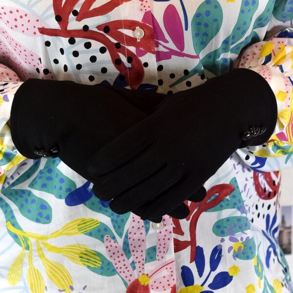 JOHN-C Dámske čierne rukavice JURA 29793372