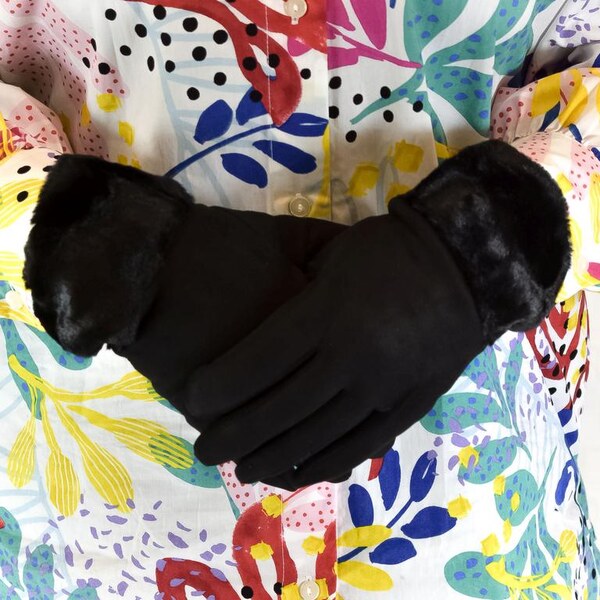 JOHN-C Dámske čierne rukavice UGLY 29793383