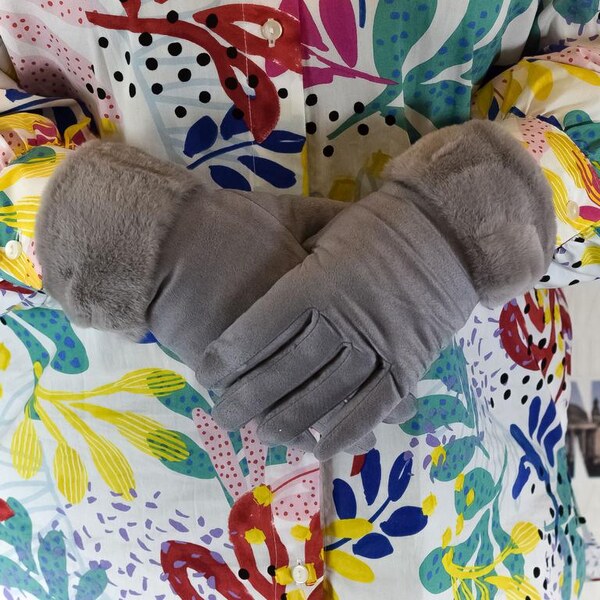 JOHN-C Dámske sivé rukavice UGLY 29793385