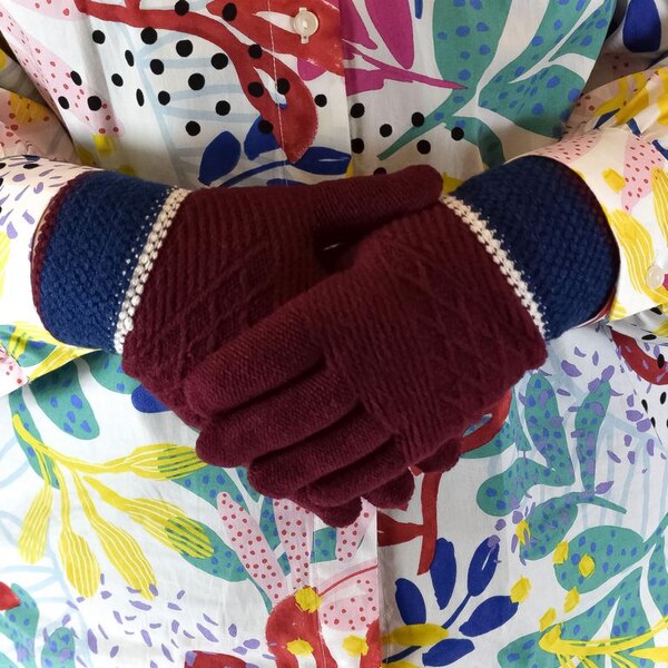 JOHN-C Bordové rukavice ROJA 29793403