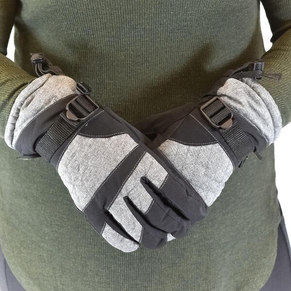 JOHN-C Dámske čiernosivé rukavice WINTER 29793429