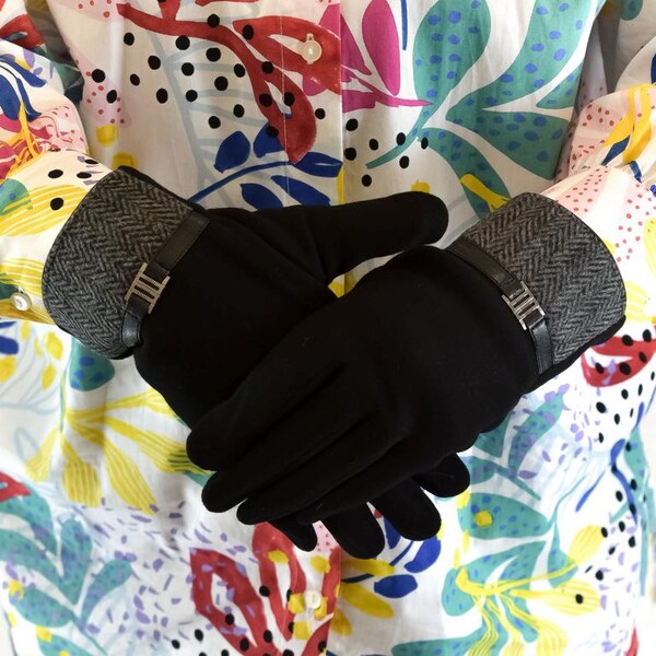 JOHN-C Čierne rukavice TARA 29793439