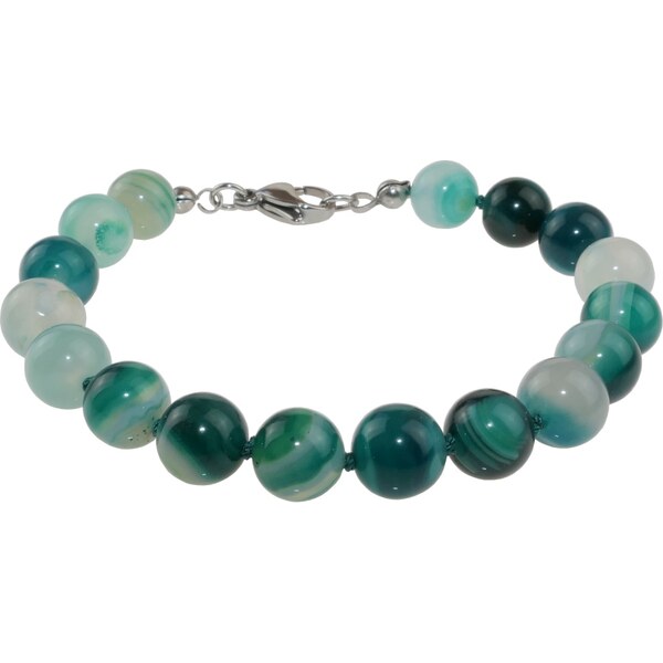 Alexis Marten Náramok z polodrahokamu Achát pruhovaný zelený 8 mm - 66888608