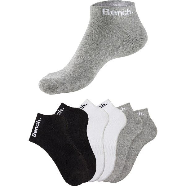 BENCH Športové ponožky sivá melírovaná / čierna / biela 57989577