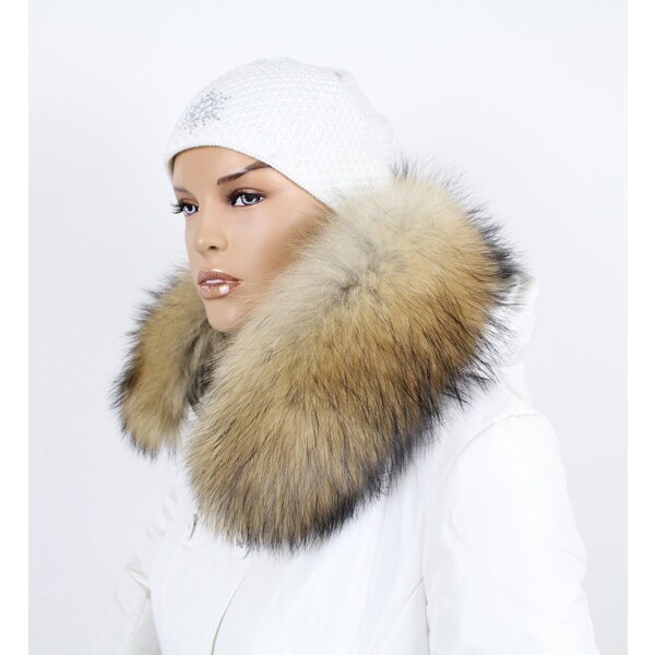 Sikora Kožušinový lem na kapucňu - golier medvedíkovec béžová M 01/29 48179941