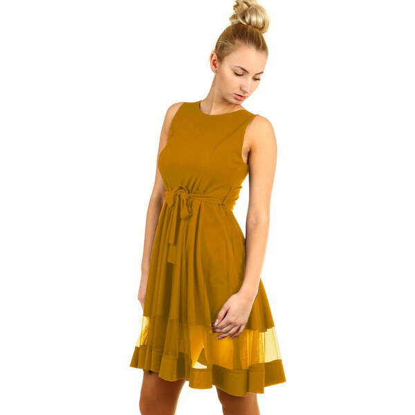 Glara Krátke spoločenské šaty s tylom 31073077