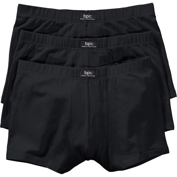 bonprix Boxerky s bavlnou (3 ks), farba čierna 44733986