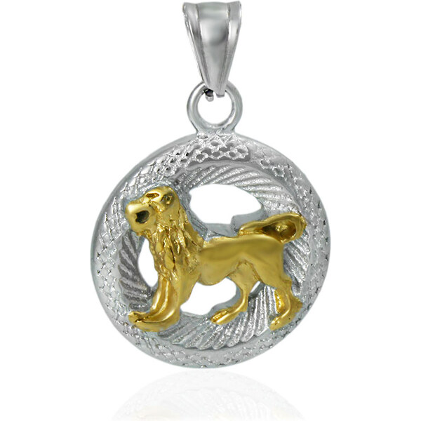 BM Jewellery Prívesok znamení zverokruhu lev z chirurgickej ocele 31318923