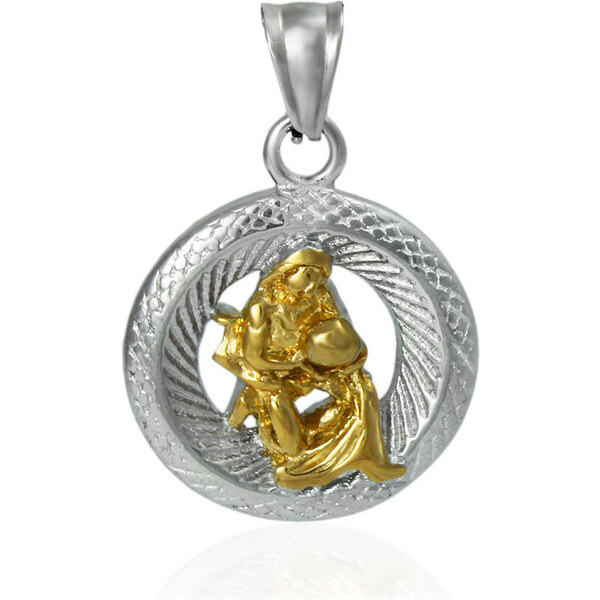 BM Jewellery Prívesok znamení zverokruhu vodnár z chirurgickej ocele 31318926