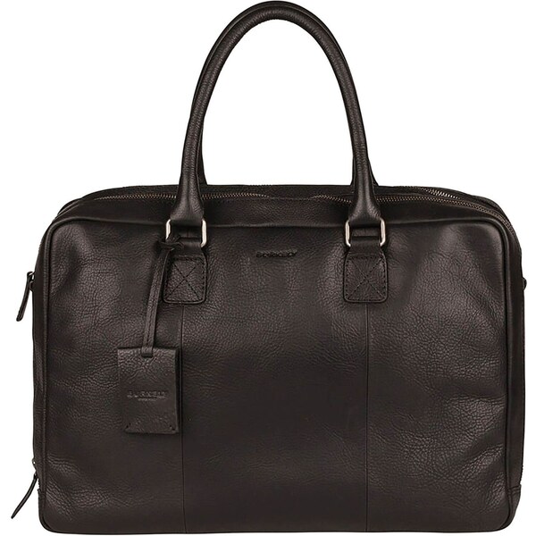 Kožená taška na notebook Burkely Tonny - čierna 29856035