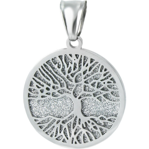 BM Jewellery Prívesok strom života z chirurgickej ocele so zirkónmi 31319070