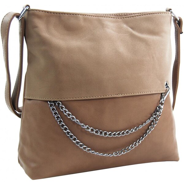 ROSY BAG Dámska crossbody kabelka s retiazkou NH8146 marhuľovo hnedá 29944847