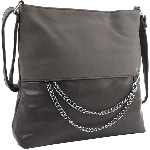 ROSY BAG Dámska crossbody kabelka s retiazkou NH8146 šedá 29944843