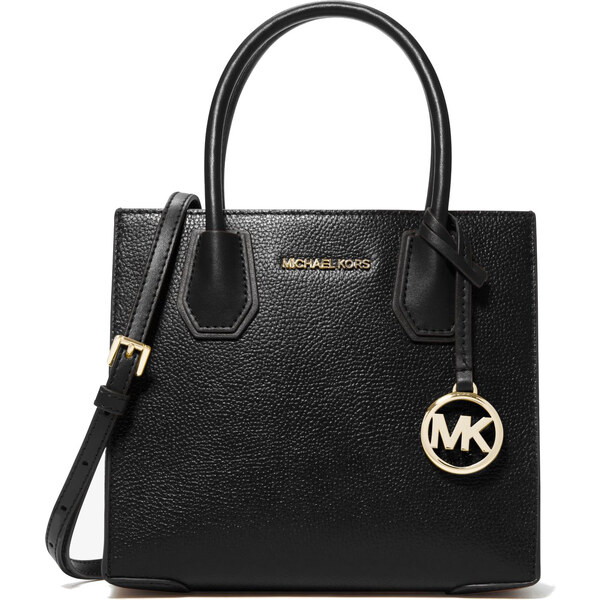 Michael Kors Mercer Medium Pebbled Leather Crossbody Bag Black 30133366