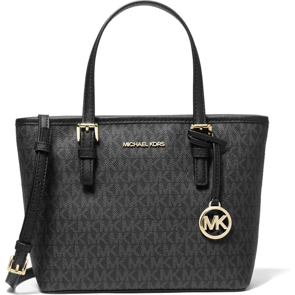 Michael Kors Jet Set Travel Extra-Small Logo Top-Zip Tote Bag Black 30133364