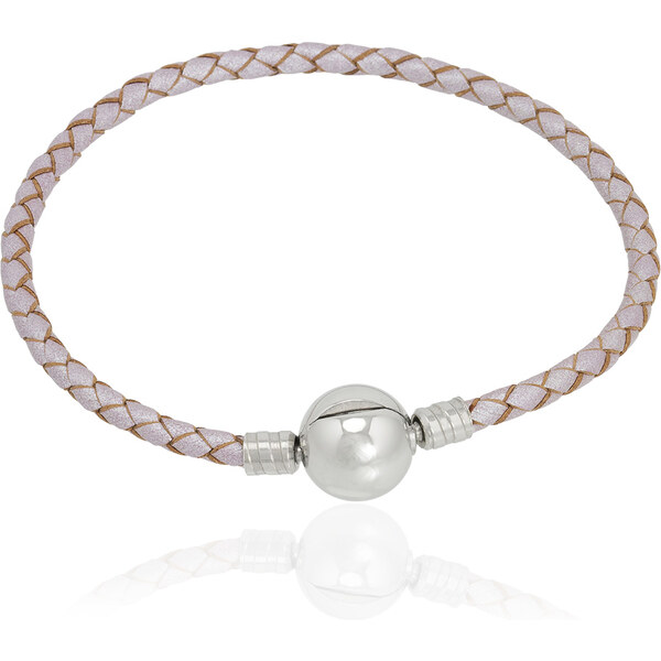 Lindas Jewelry Kožený náramok Lila Chirurgická oceľ INR128 30127635