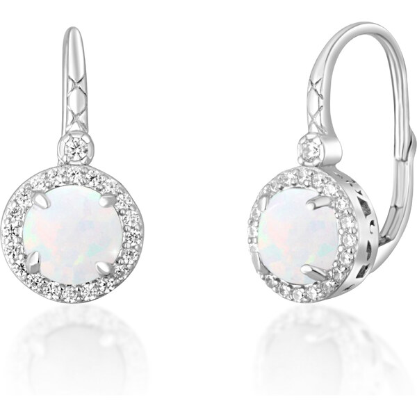 JVD Očarujúce strieborné náušnice s bielymi opálmi SVLE0412SH2O100 66591596