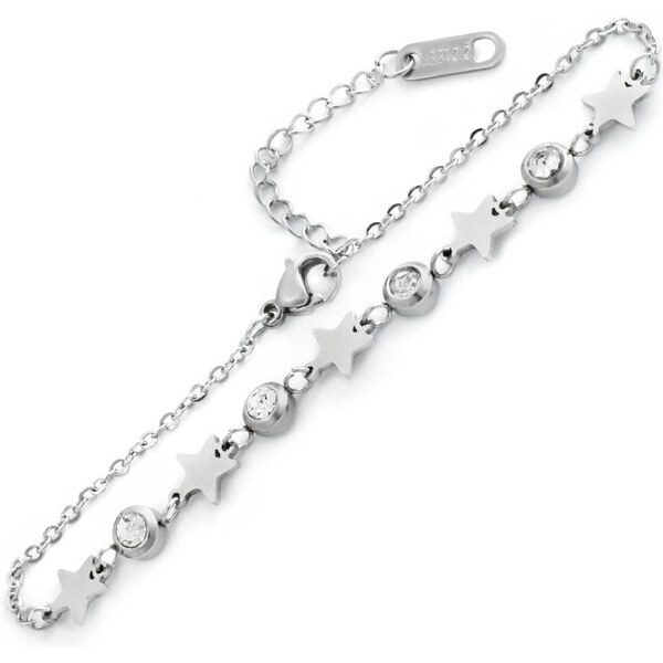 BM Jewellery Dámsky náramok z chirurgickej ocele hviezdy S11217045 31319076