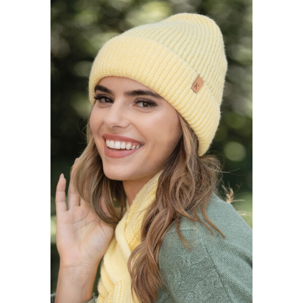 Kamea Žltá dámska čiapka na zimu Chloe, Farba žltá 30171062