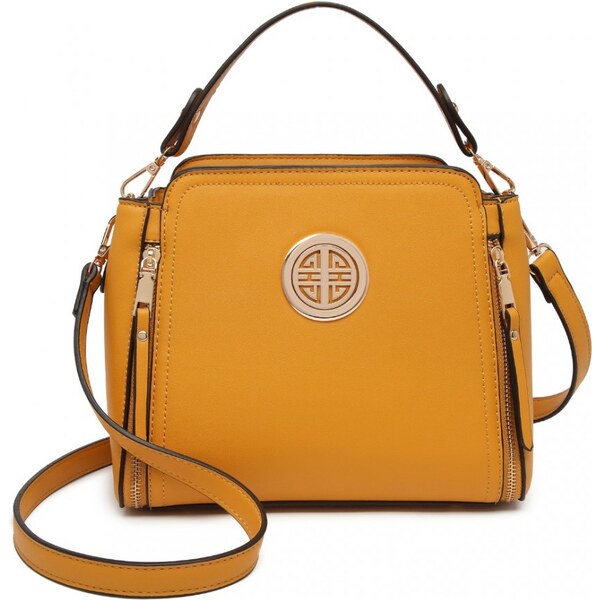 Miss Lulu Kabelka - Veridia, eko kožená s crossbody popruhom, žltá 46717187