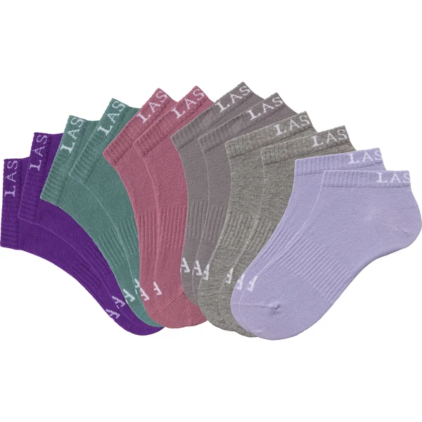 LASCANA ACTIVE Ponožky tmavošedá / nefritová / svetlofialová / 66179270