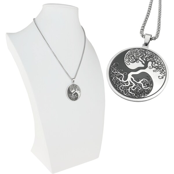 CITY STORM Retiazka s príveskom Strom života v strieborno čiernom 67060095