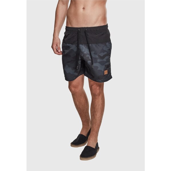 Urban Classics Mens Block Swimsuit Black/Camouflage 50645035