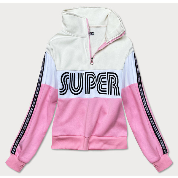 J.STYLE Okrová-ružová dámska športová mikina (26019) 35656411