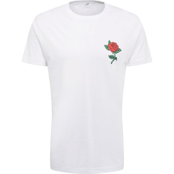 Mister Tee Tričko Rose smaragdová / svetločervená / biela 57516871