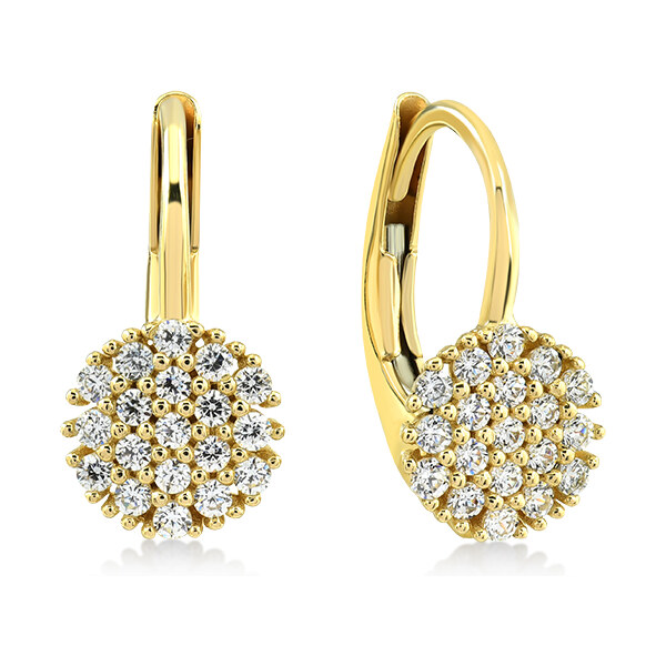 Lillian Vassago Patentové zlaté náušnice so zirkónmi LLV31-GER003 37067952