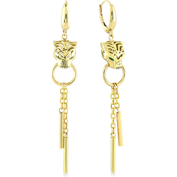 Lillian Vassago Zlaté visiace náušnice na patent Tiger LLV22-GER158Y 39563660