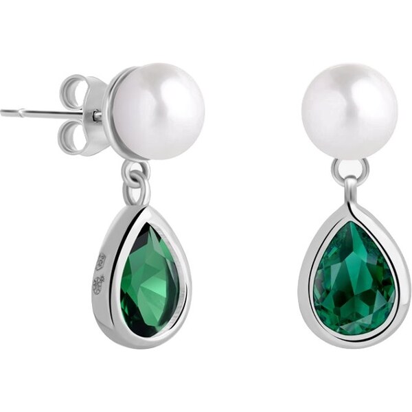 Preciosa Elegantné strieborné náušnice s pravou perlou Pure Pearl 5337 66593586