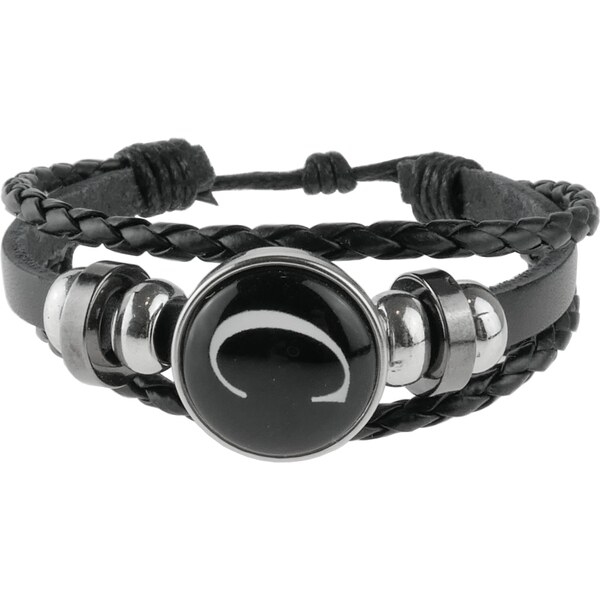 CITY STORM Pánsky náramok z eko kože s písmenom C 66889085