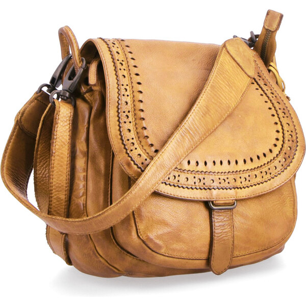 Kožená kabelka crossbody Noelia Bolger žltá NB 2030 ZLU 47092148