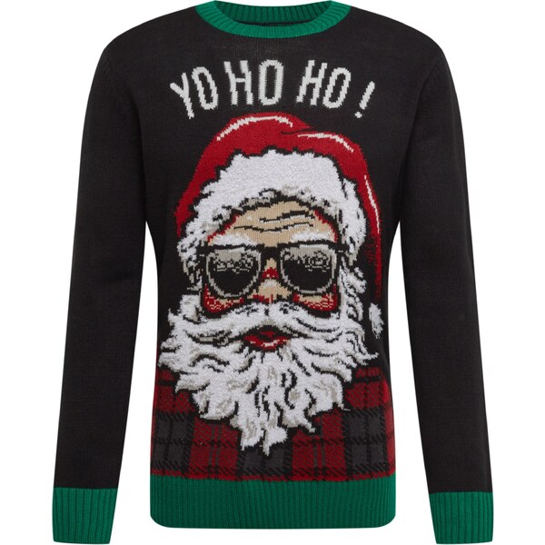 Urban Classics Sveter HoHoHo béžová / zelená / červená / čierna / 54223678