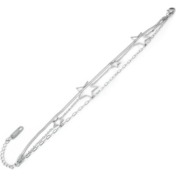 BM Jewellery Dámsky náramok hviezdy z chirurgickej ocele S11255075 52436007