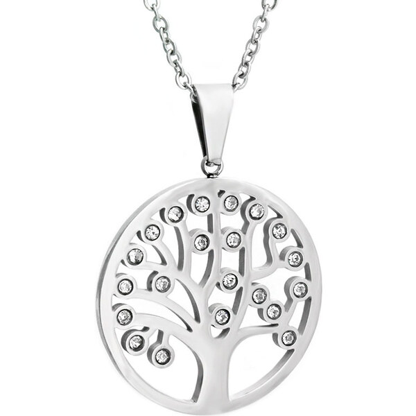 BM Jewellery Dámsky náhrdelník 3 cm strom života so zirkónmi z 52436008