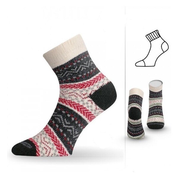 HMC zimné trekové ponožky Lasting Červená M 1 pár 27781862