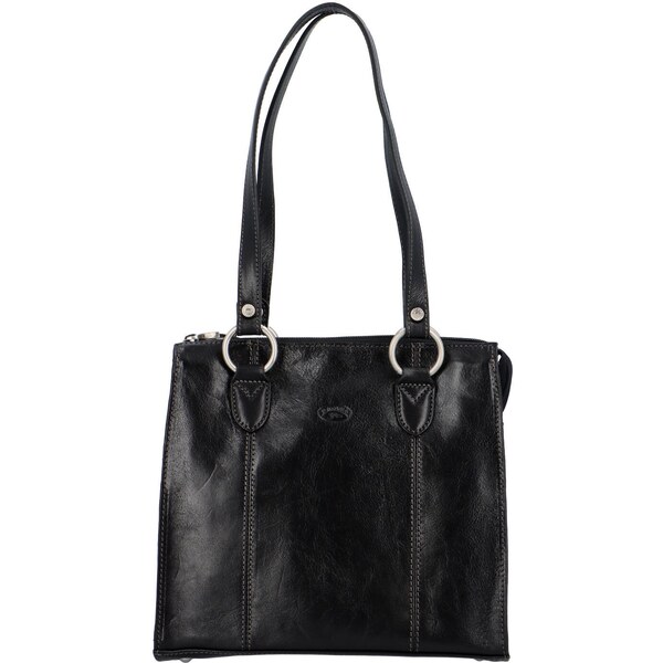 Dámska kožená kabelka cez plece čierna - Katana Lenna čierna 30335627