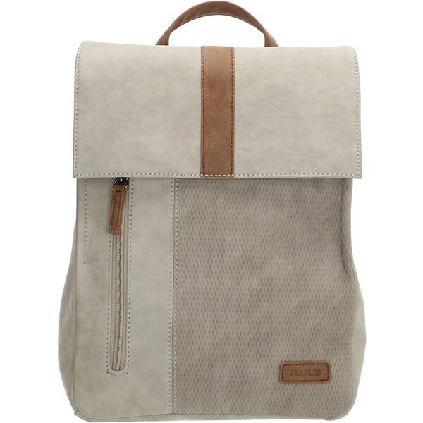 Beagles Sivý elegantný kožený batoh „Twister“ 30340070