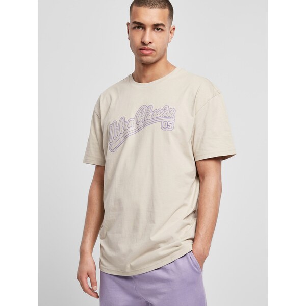 Urban Classics Tričko Baseball béžová / fialová 63175668