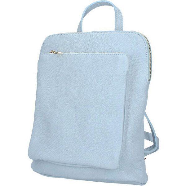 Vera Pelle Kožený menší dámsky batôžtek s čelným vreckom a zlatými 30361915